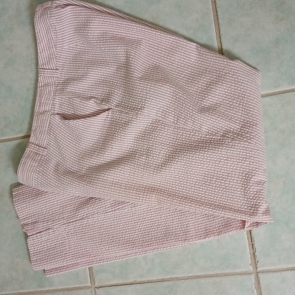 Kasper pink and white seersucker pants size 6 - Picture 4 of 6